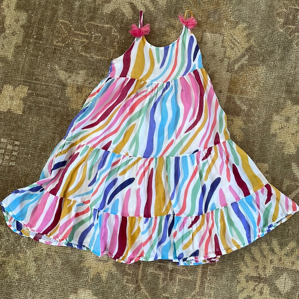 Boden multi-colored zebra print dress 6/7 122cm